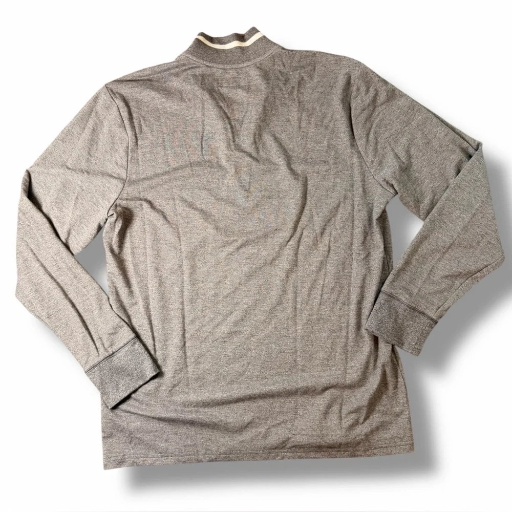 POLO Ralph Lauren Terry Half-Zip Pullover Sweater Heather Gray Cabincore Size M